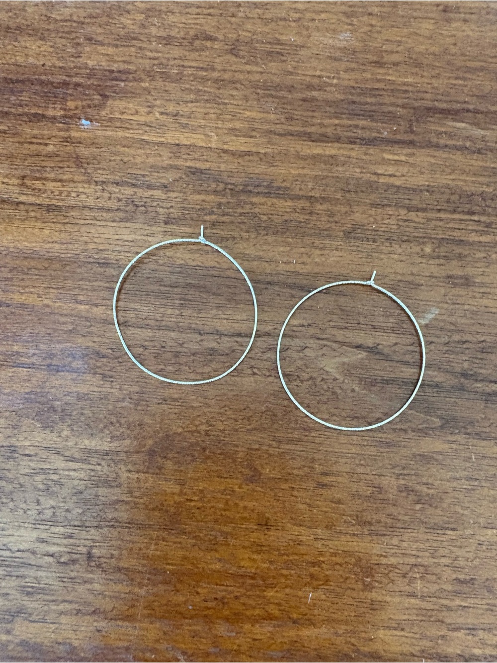 Classic Thin Gold Hoop Earrings - Lightweight Women's Jewelry